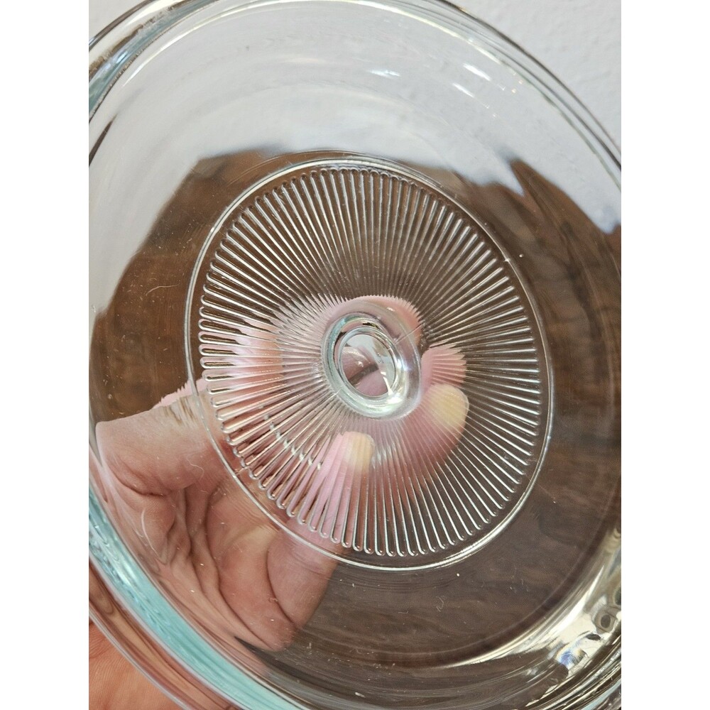CorningWare French White 1.5 Qt Round Casserole Dish w/ Pyrex Glass Lid - Picture 10 of 11